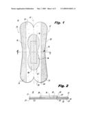 BODY-ATTACHABLE SANITARY NAPKIN diagram and image