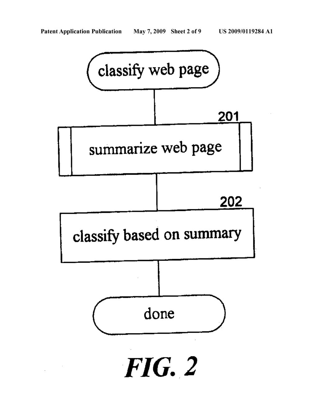 METHOD AND SYSTEM FOR CLASSIFYING DISPLAY PAGES USING SUMMARIES - diagram, schematic, and image 03