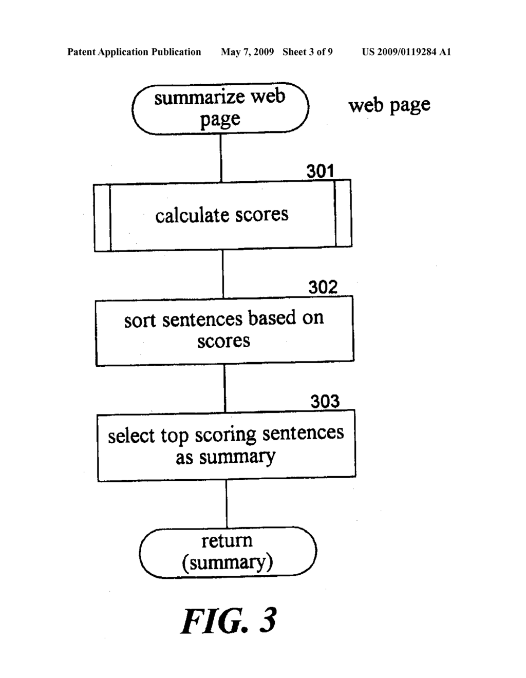 METHOD AND SYSTEM FOR CLASSIFYING DISPLAY PAGES USING SUMMARIES - diagram, schematic, and image 04
