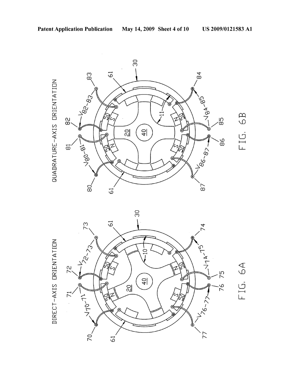 Brushless, windingless rotor, variable reluctance, electromechanical machines, having wound-field excitation - diagram, schematic, and image 05