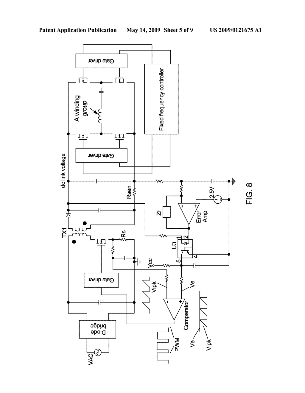 ELECTRONIC CONTROL METHOD FOR A PLANAR INDUCTIVE BATTERY CHARGING APPARATUS - diagram, schematic, and image 06