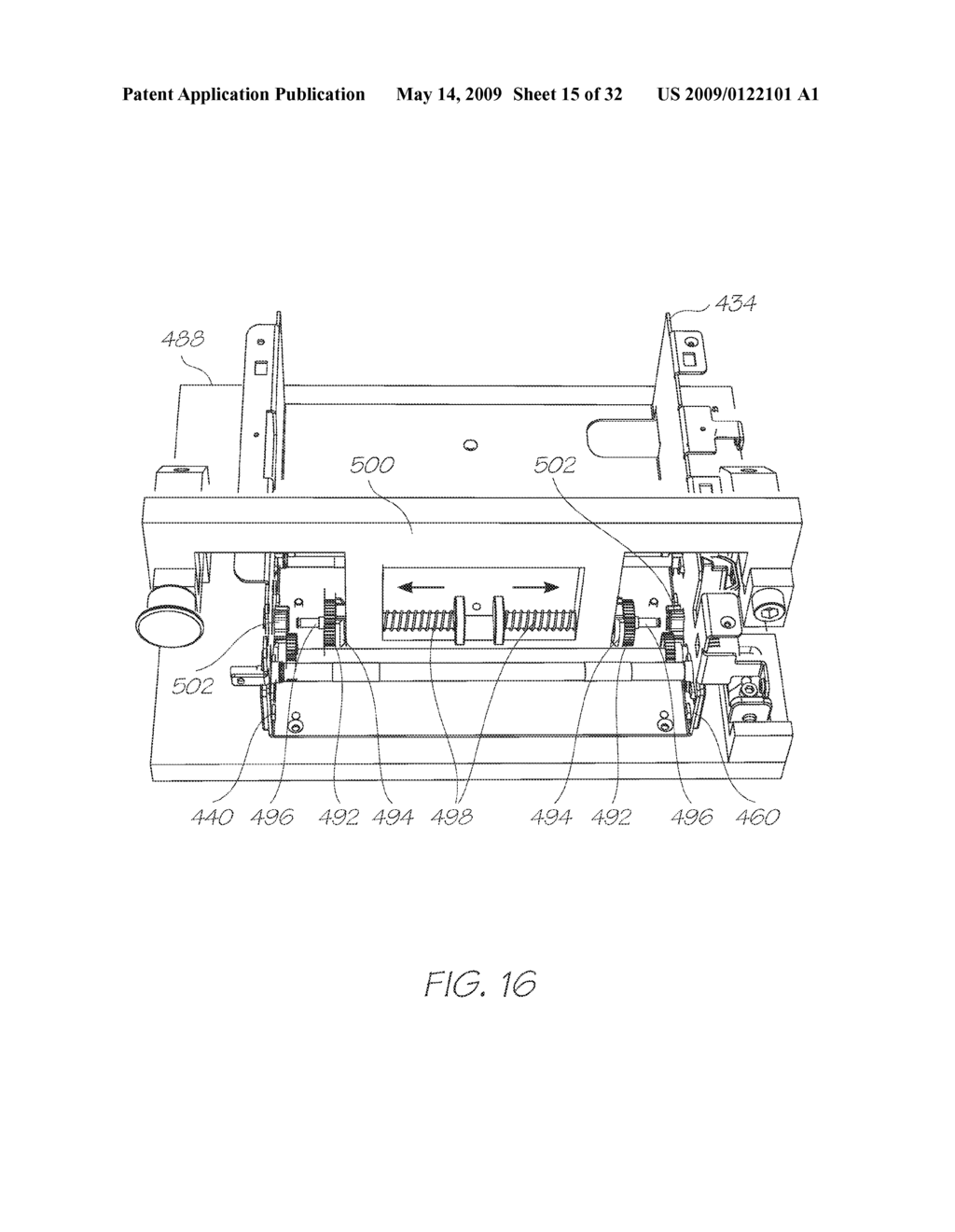 PRINTHEAD CAPPING ARRANGEMENT WITH PIVOTABLE SHAFT MOUNTS - diagram, schematic, and image 16