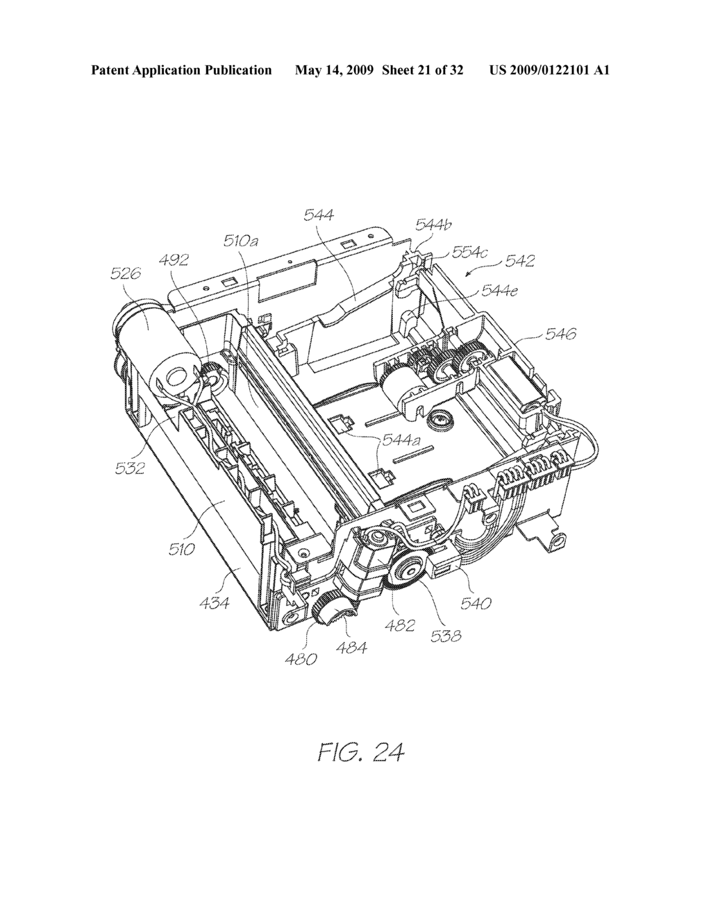 PRINTHEAD CAPPING ARRANGEMENT WITH PIVOTABLE SHAFT MOUNTS - diagram, schematic, and image 22