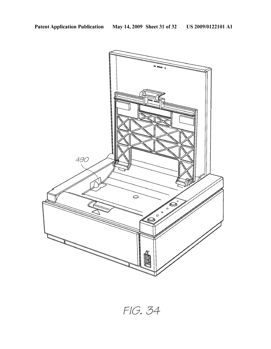 PRINTHEAD CAPPING ARRANGEMENT WITH PIVOTABLE SHAFT MOUNTS - diagram, schematic, and image 32