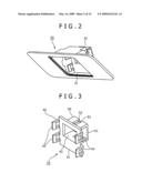 CAMERA MOUNTING STRUCTURE, CAMERA MOUNTING METHOD AND EXTERIOR PANEL COMPONENT OF A VEHICLE diagram and image