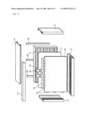 HOUSING STRUCTURE FOR LIGHTING EQUIPMENT AND PROCESS FOR PRODUCING THE SAME, AND BACKLIGHT DEVICE USING SAID STRUCTURE diagram and image