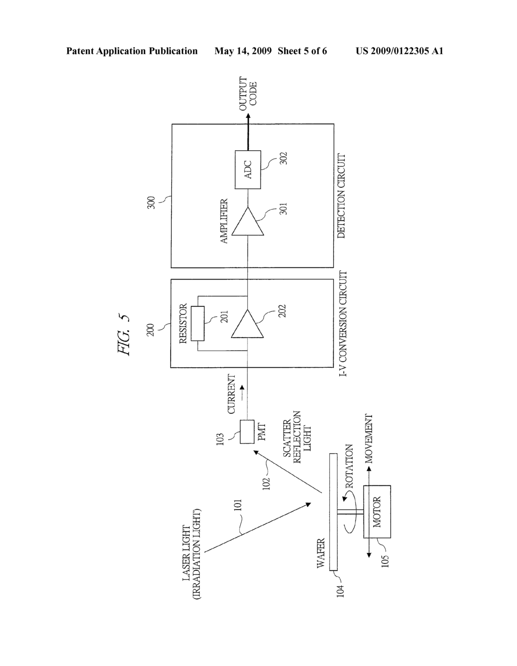 DETECTION CIRCUIT AND FOREIGN MATTER INSPECTION APPARATUS FOR SEMICONDUCTOR WAFER - diagram, schematic, and image 06