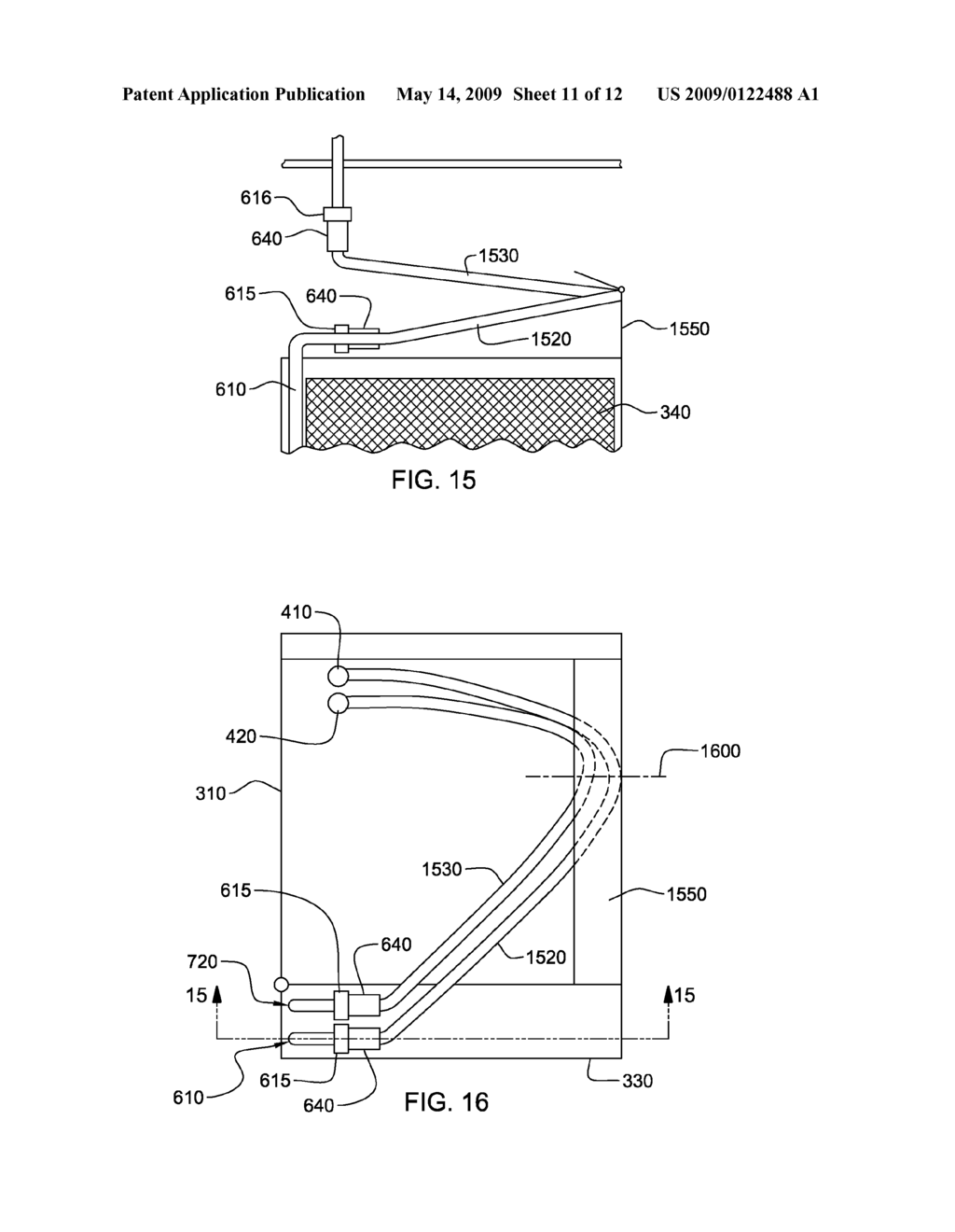 APPARATUS FOR FACILITATING COOLING OF AN ELECTRONICS RACK THROUGH THE USE OF AN AIR-TO-LIQUID HEAT EXCHANGER - diagram, schematic, and image 12