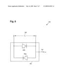 Log-antilog circuit and method for producing an up-converted and amplified transmission signal diagram and image