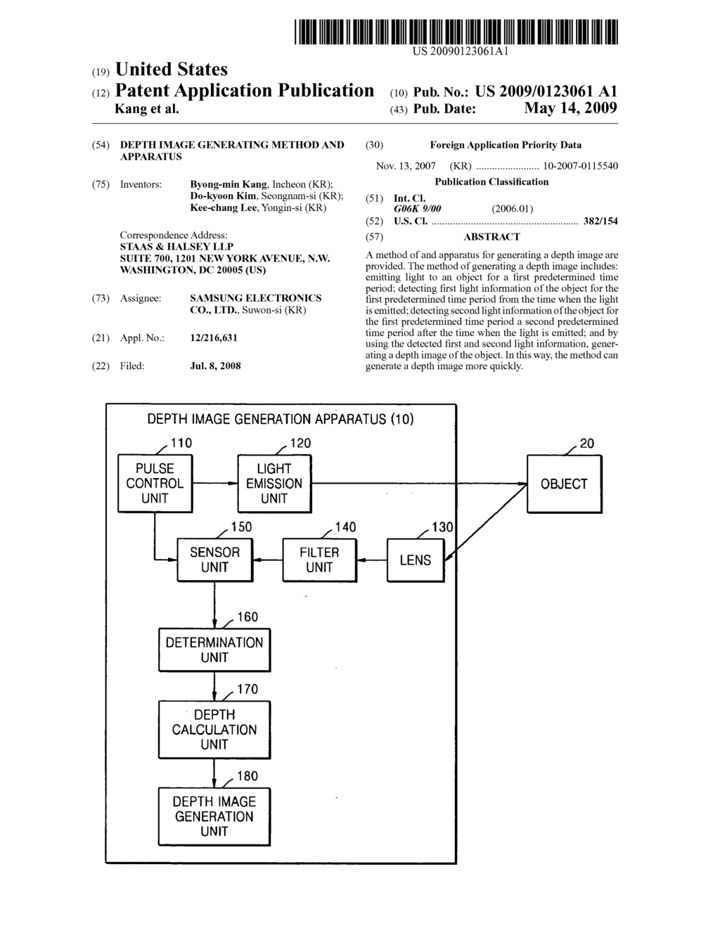 Depth image generating method and apparatus - diagram, schematic, and image 01