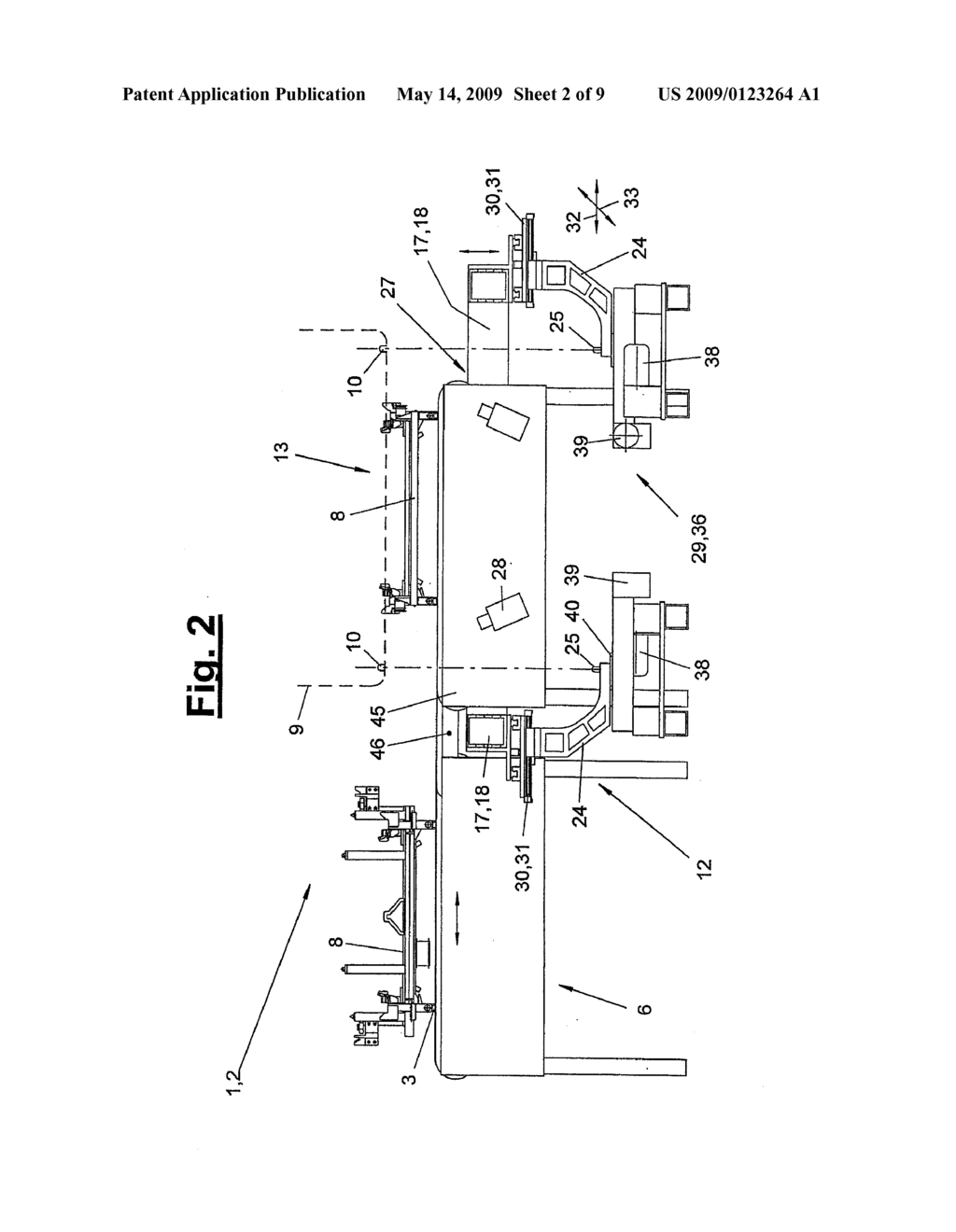 HANDLING DEVICE AND PROCESS FOR THE MULTIAXIAL HANDLING AND GUIDING OF WORKPIECES ARRANGED ON A CARRYING MEANS - diagram, schematic, and image 03