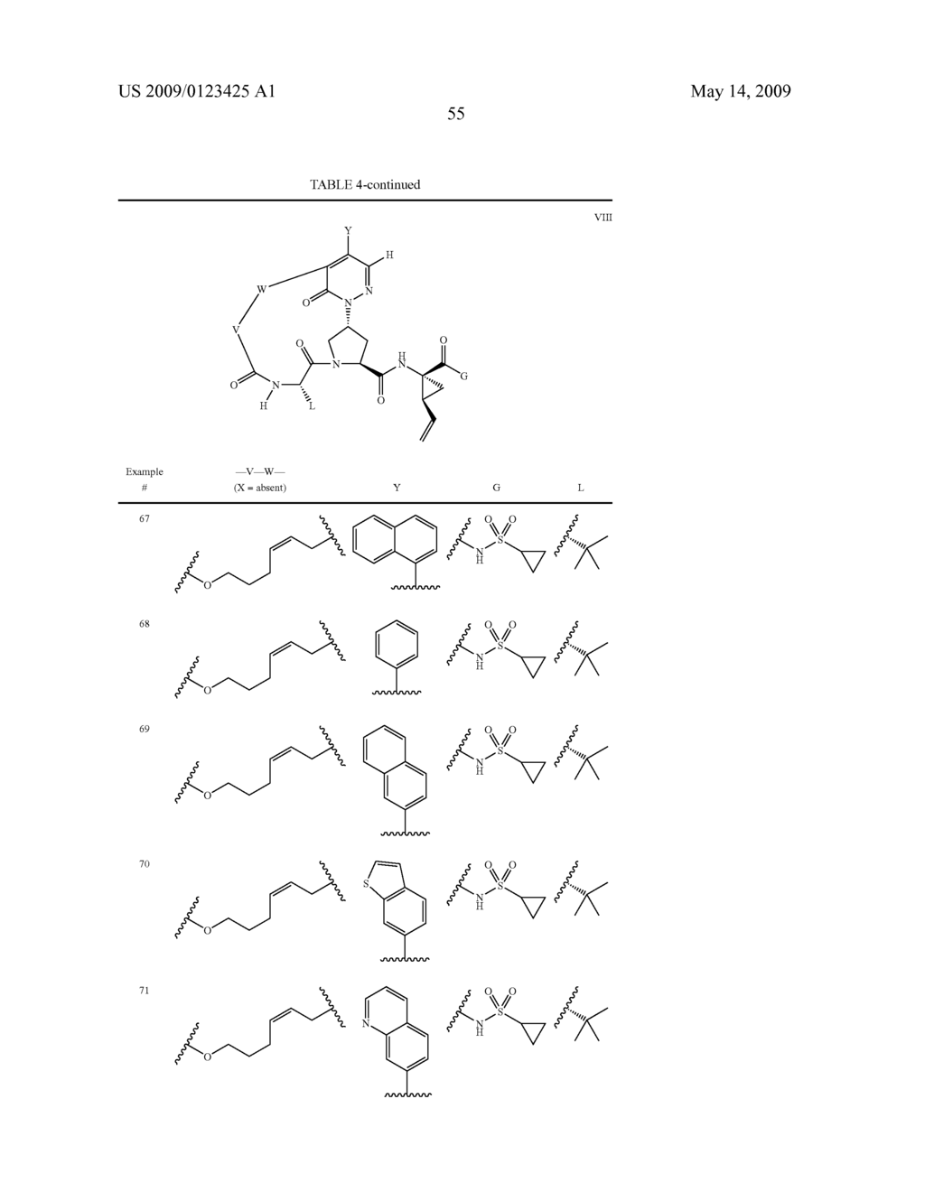 MACROCYCLIC, PYRIDAZINONE-CONTAINING HEPATITIS C SERINE PROTEASE INHIBITORS - diagram, schematic, and image 56