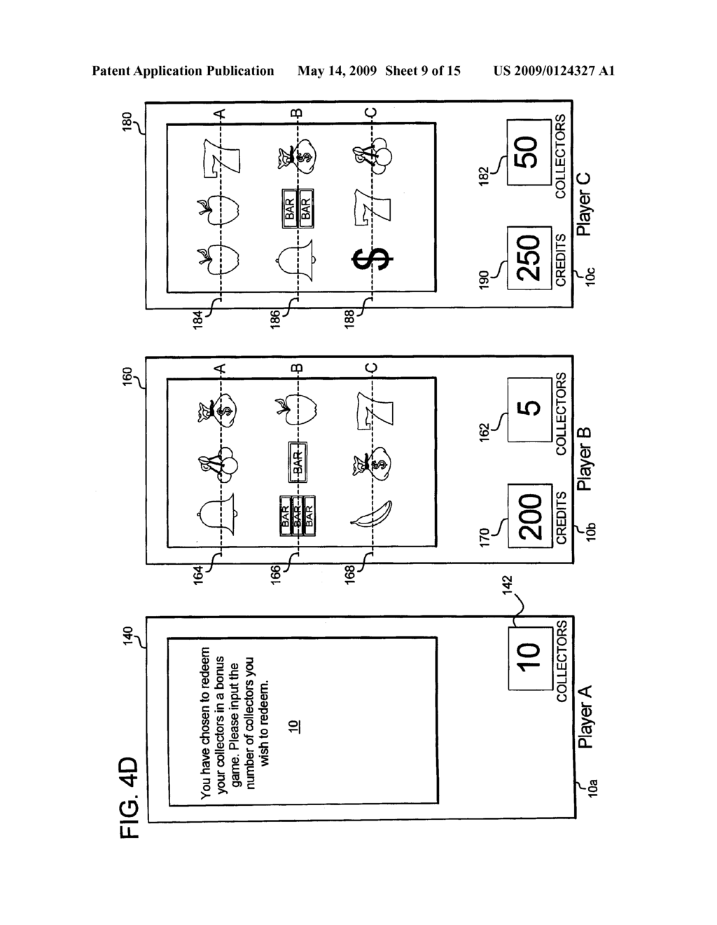 GAMING SYSTEM AND METHOD PROVIDING A MULTIPLE-PLAYER BONUS REDEMPTION GAME - diagram, schematic, and image 10