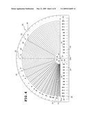 Template for use in circular sewing diagram and image