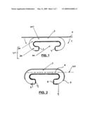 METHOD OF APPLYING A FILM TO AN ENDLESS MOVING HANDRAIL HAVING A LAYER WITH A BARRIER COATING diagram and image