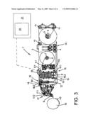 DEVICE FOR DISPENSING LABELS, SUCH AS SELF-ADHESIVE LABELS, ON OBJECTS diagram and image