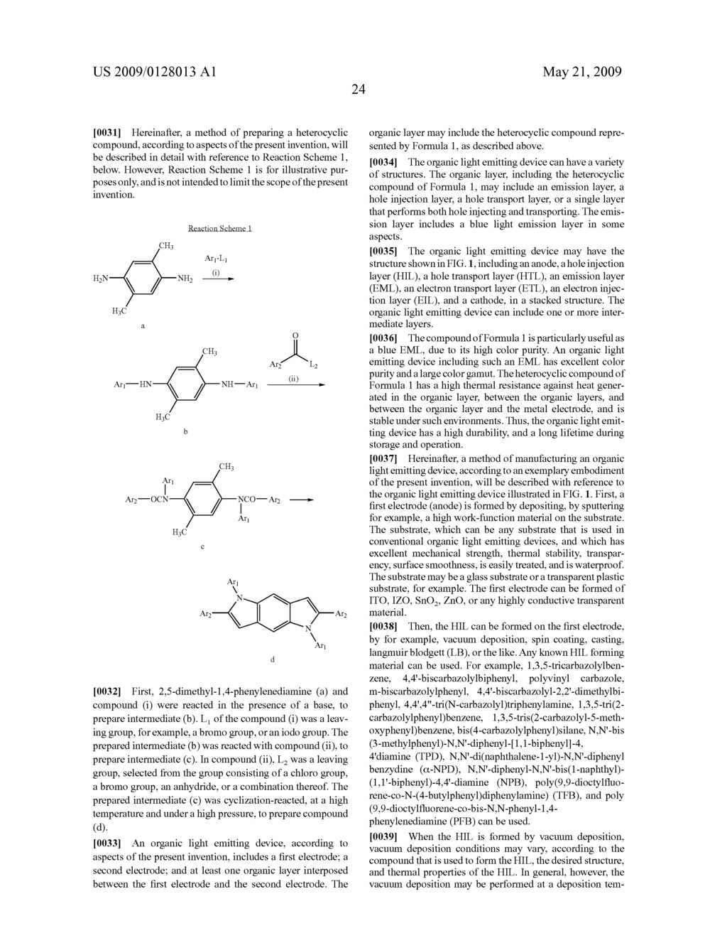 Heterocyclic compound and an organic light emitting device comprising the same - diagram, schematic, and image 27