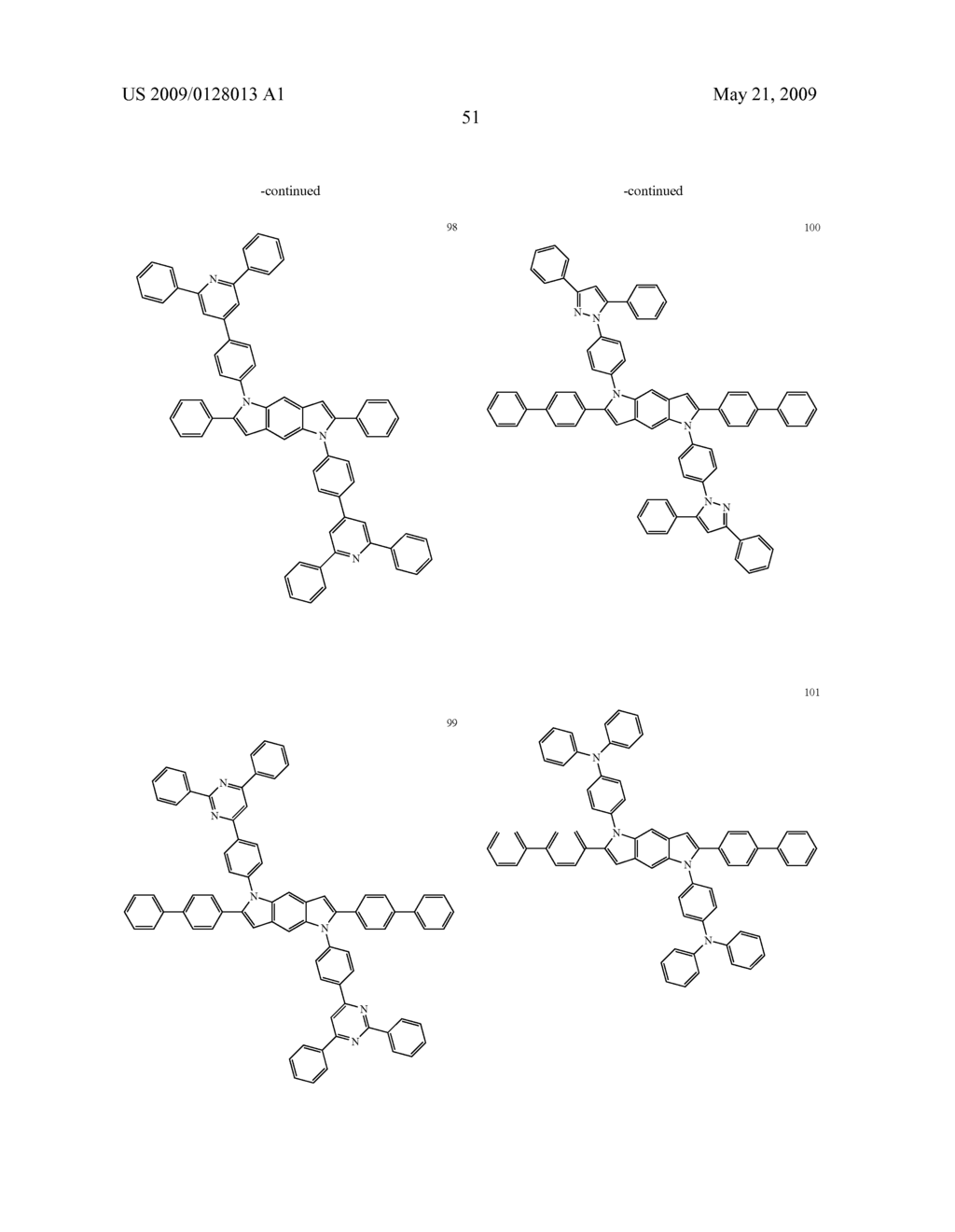 Heterocyclic compound and an organic light emitting device comprising the same - diagram, schematic, and image 54