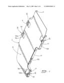 Fixing device of a radiator sheet diagram and image