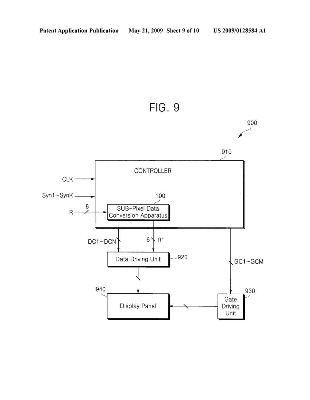 Apparatuses and methods for converting sub-pixel data using pipe-lined dithering modules - diagram, schematic, and image 10