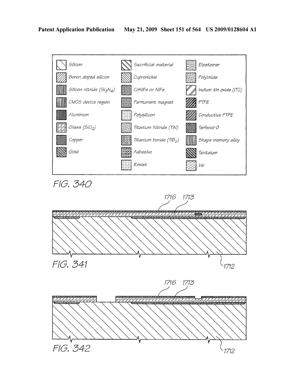 INKJET NOZZLE WITH PADDLE LAYER SANDWICHED BETWEEN FIRST AND SECOND WAFERS - diagram, schematic, and image 152