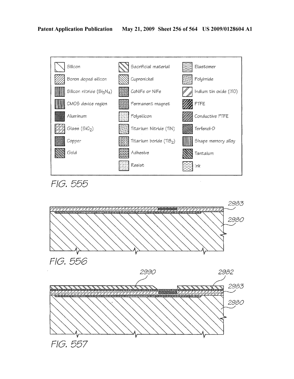 INKJET NOZZLE WITH PADDLE LAYER SANDWICHED BETWEEN FIRST AND SECOND WAFERS - diagram, schematic, and image 257