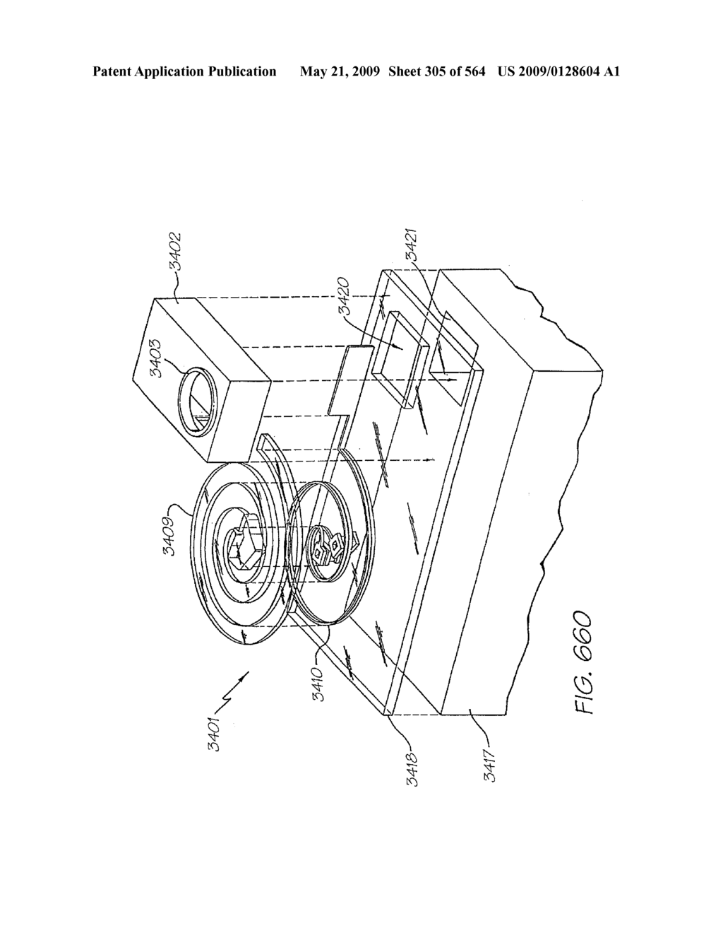 INKJET NOZZLE WITH PADDLE LAYER SANDWICHED BETWEEN FIRST AND SECOND WAFERS - diagram, schematic, and image 306