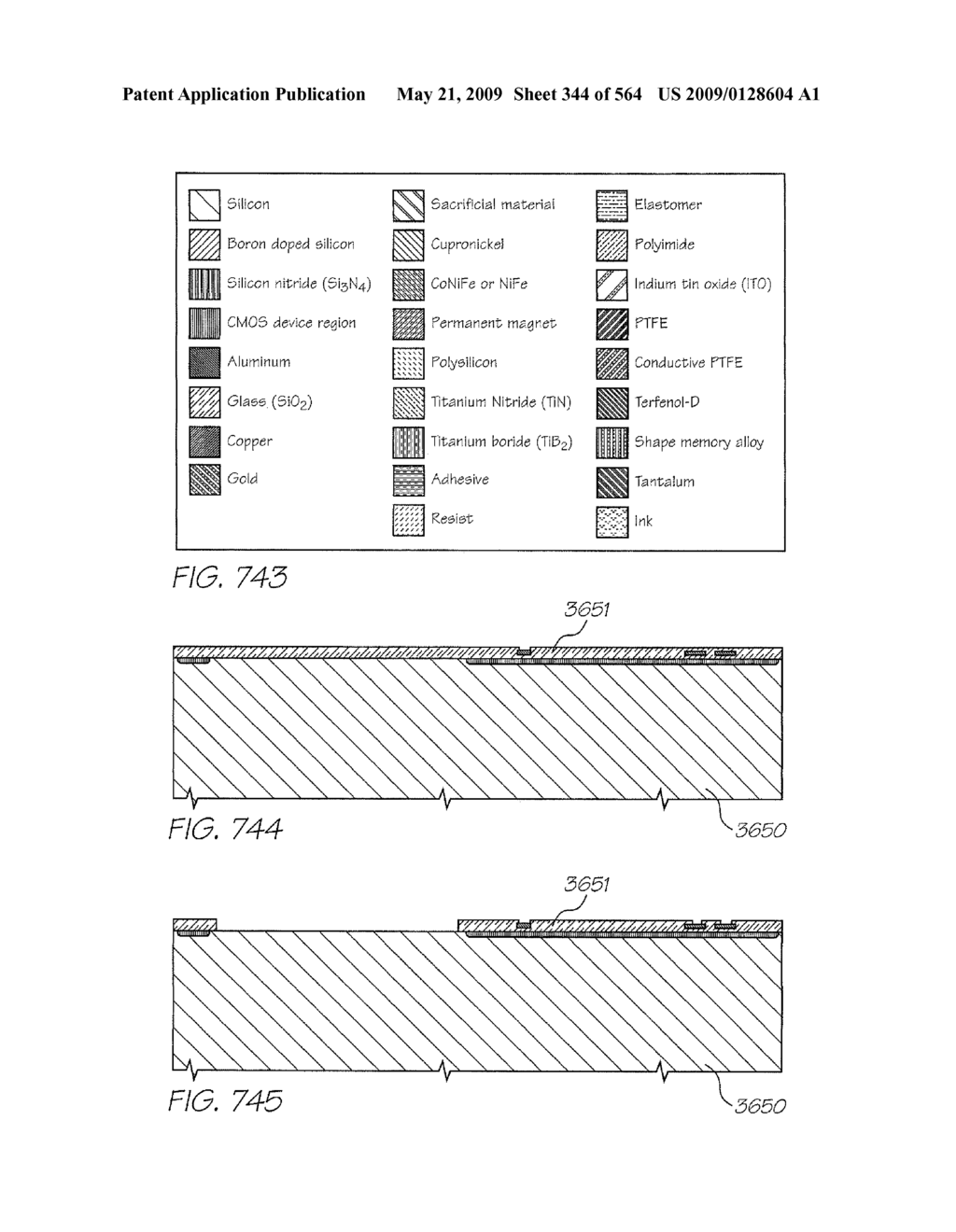 INKJET NOZZLE WITH PADDLE LAYER SANDWICHED BETWEEN FIRST AND SECOND WAFERS - diagram, schematic, and image 345