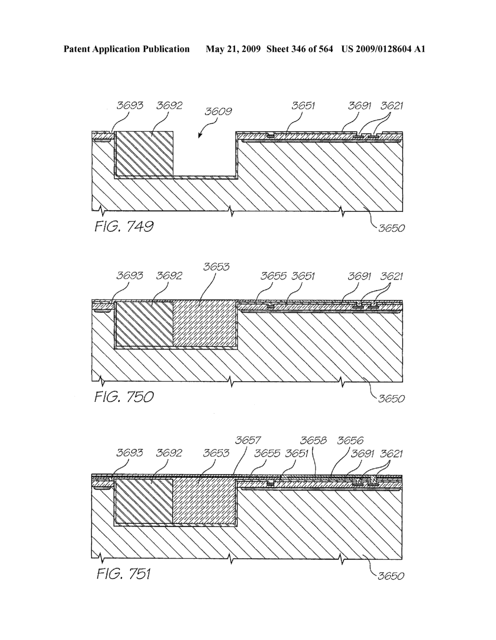 INKJET NOZZLE WITH PADDLE LAYER SANDWICHED BETWEEN FIRST AND SECOND WAFERS - diagram, schematic, and image 347