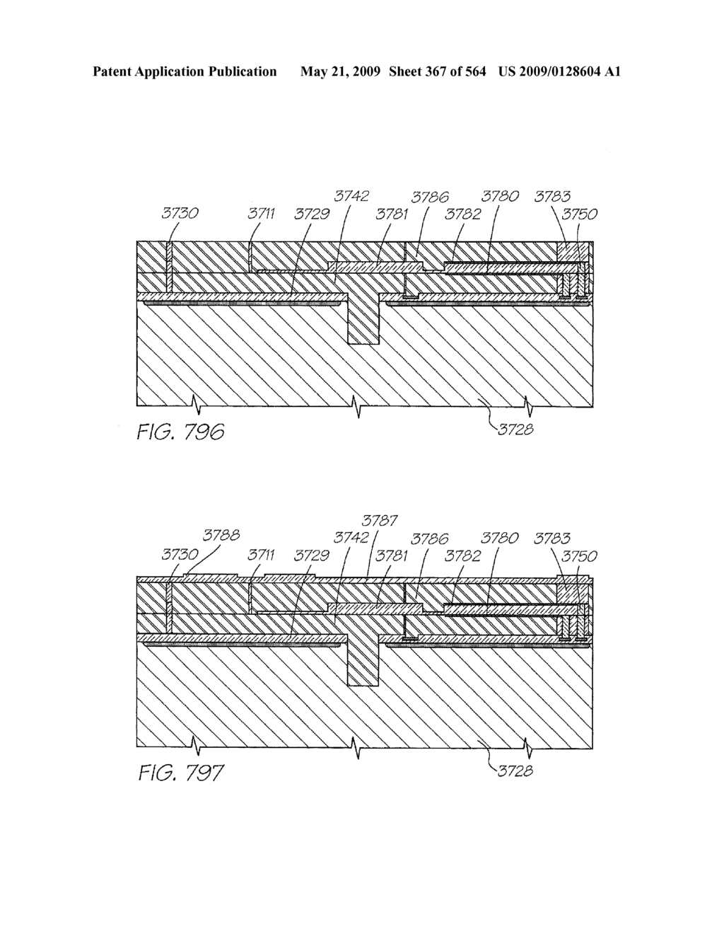 INKJET NOZZLE WITH PADDLE LAYER SANDWICHED BETWEEN FIRST AND SECOND WAFERS - diagram, schematic, and image 368