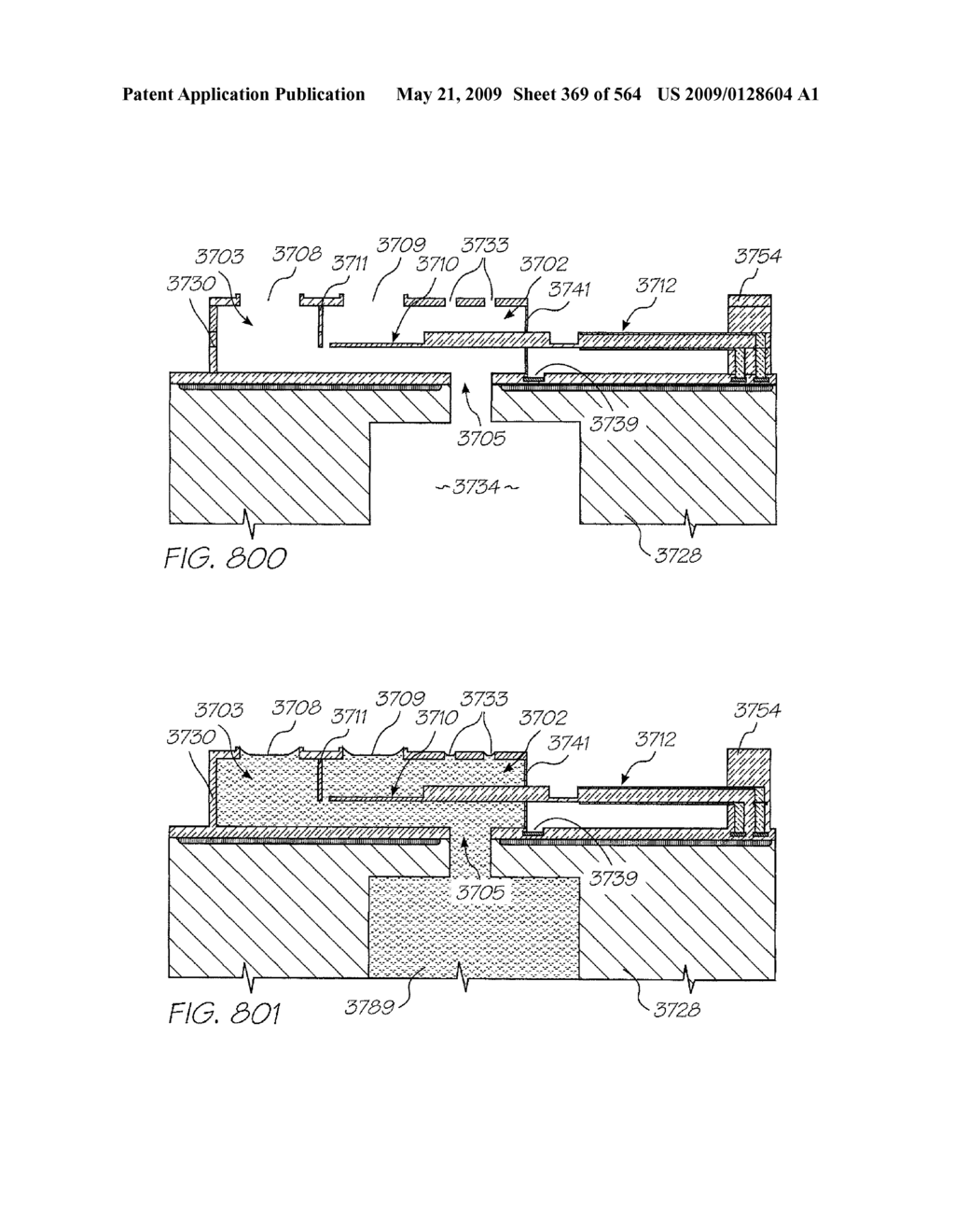 INKJET NOZZLE WITH PADDLE LAYER SANDWICHED BETWEEN FIRST AND SECOND WAFERS - diagram, schematic, and image 370