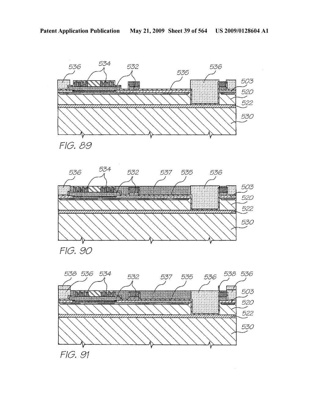 INKJET NOZZLE WITH PADDLE LAYER SANDWICHED BETWEEN FIRST AND SECOND WAFERS - diagram, schematic, and image 40