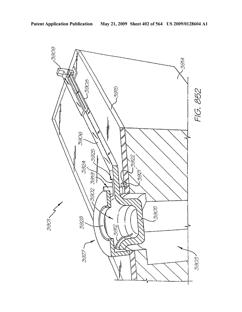 INKJET NOZZLE WITH PADDLE LAYER SANDWICHED BETWEEN FIRST AND SECOND WAFERS - diagram, schematic, and image 403