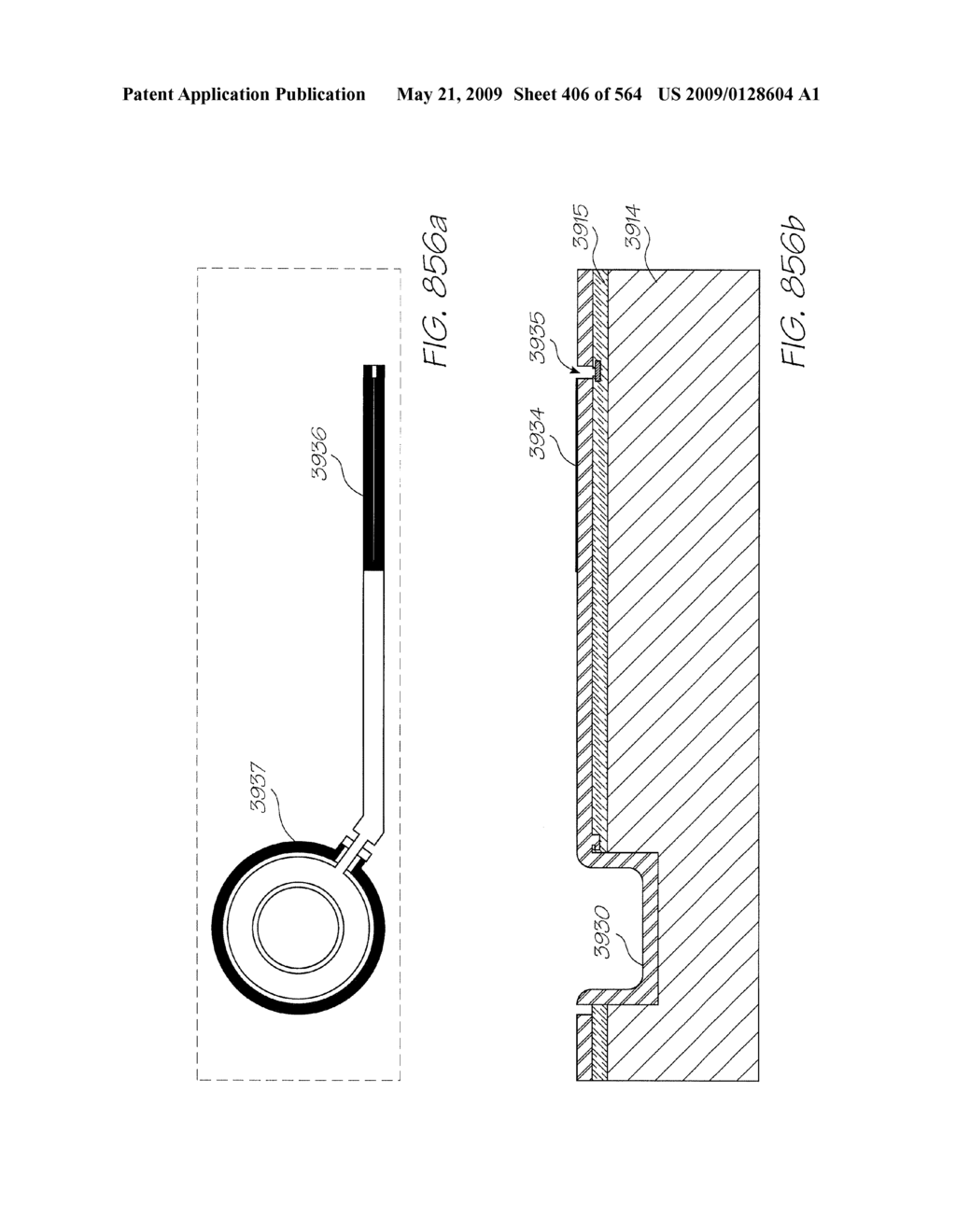 INKJET NOZZLE WITH PADDLE LAYER SANDWICHED BETWEEN FIRST AND SECOND WAFERS - diagram, schematic, and image 407