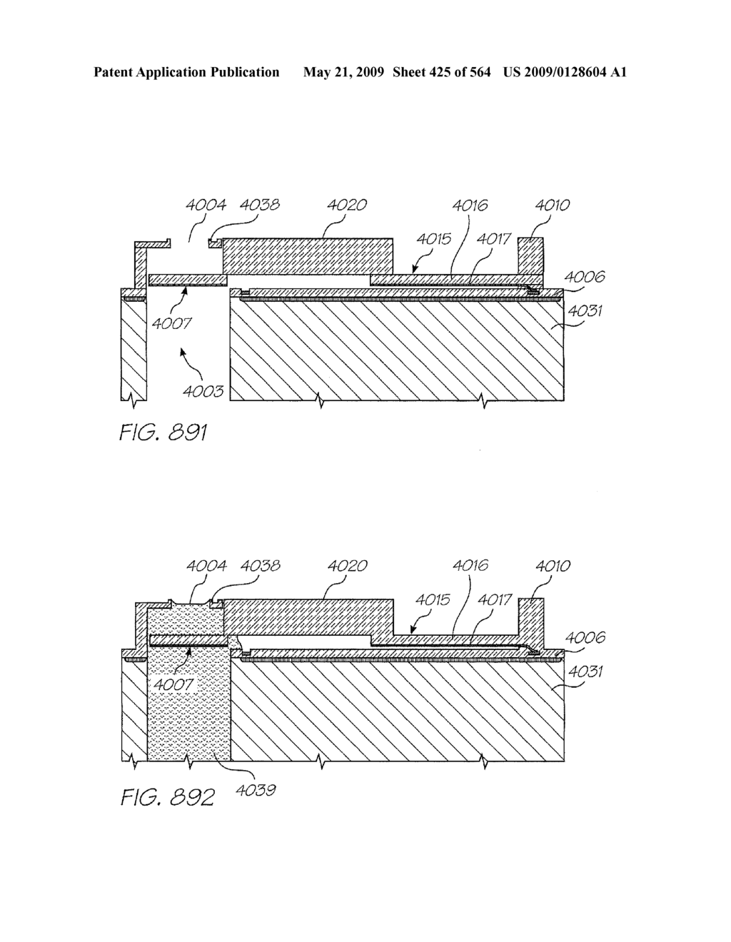 INKJET NOZZLE WITH PADDLE LAYER SANDWICHED BETWEEN FIRST AND SECOND WAFERS - diagram, schematic, and image 426