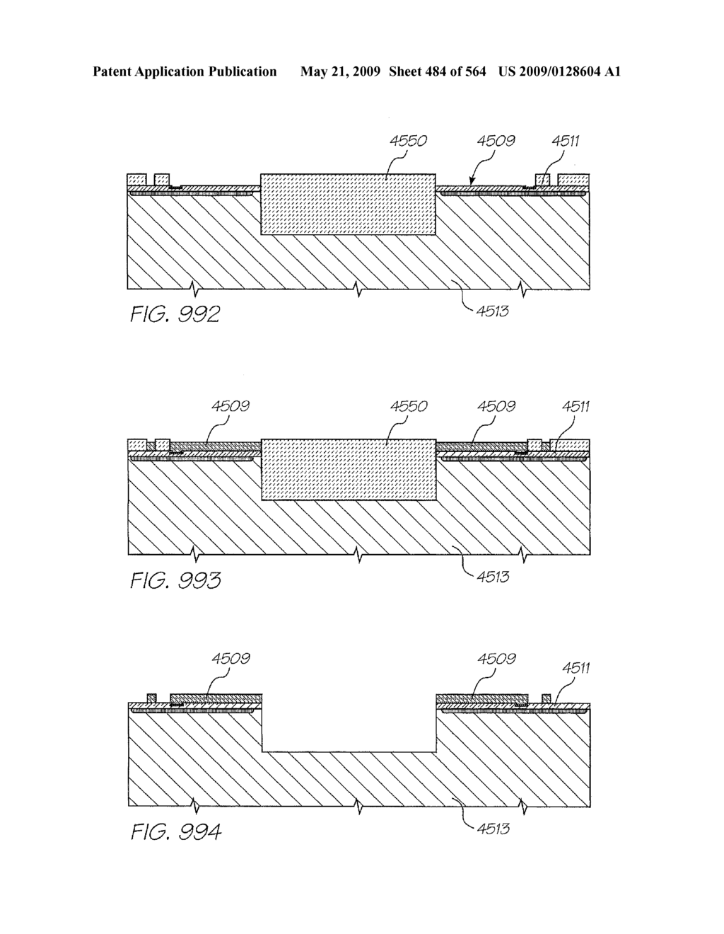 INKJET NOZZLE WITH PADDLE LAYER SANDWICHED BETWEEN FIRST AND SECOND WAFERS - diagram, schematic, and image 485