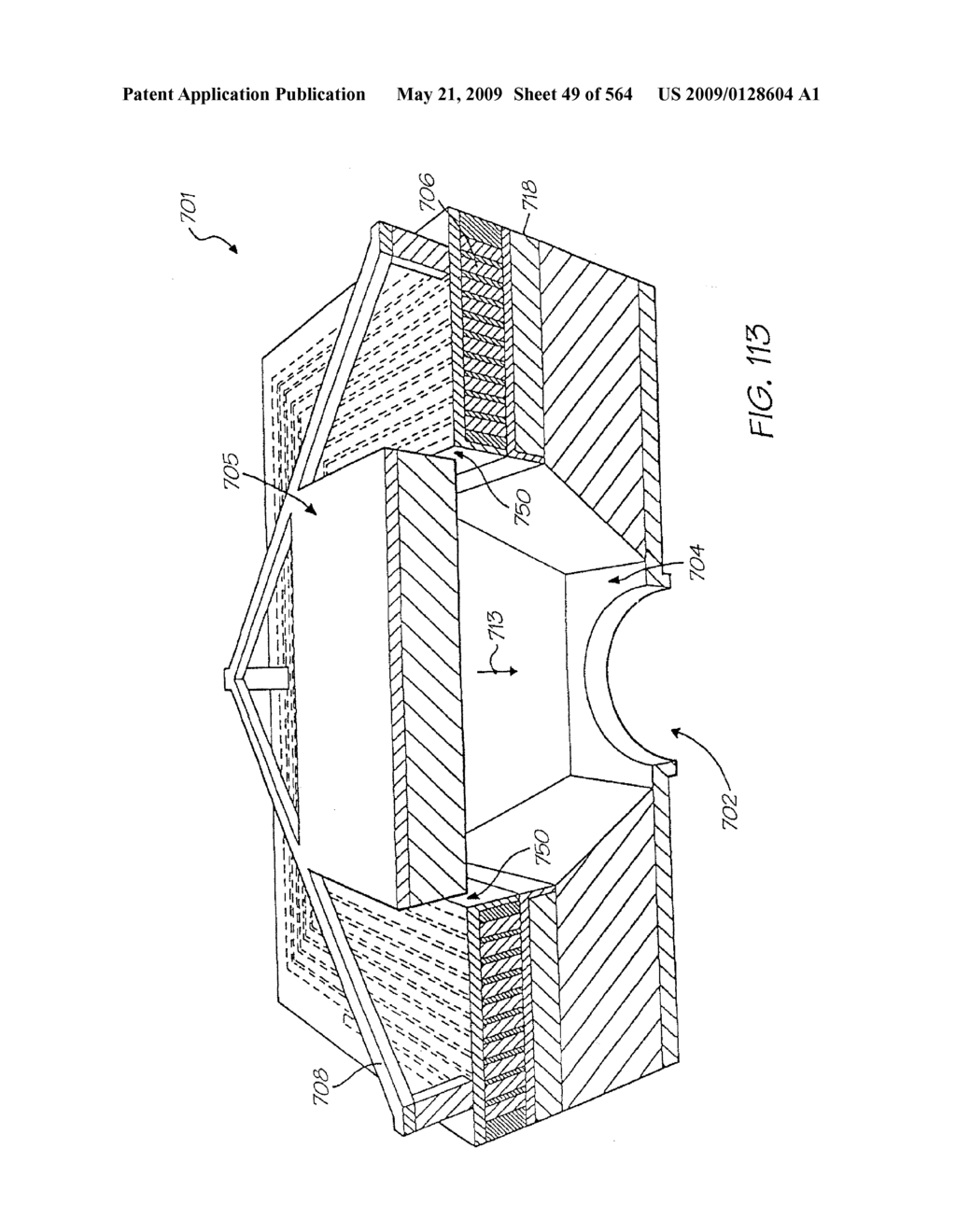 INKJET NOZZLE WITH PADDLE LAYER SANDWICHED BETWEEN FIRST AND SECOND WAFERS - diagram, schematic, and image 50