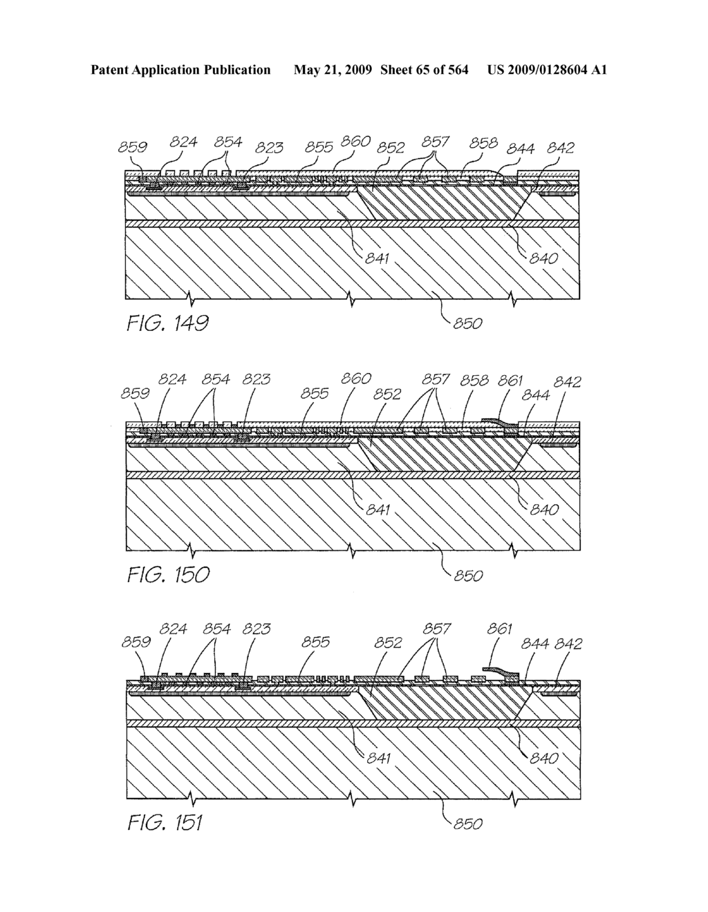 INKJET NOZZLE WITH PADDLE LAYER SANDWICHED BETWEEN FIRST AND SECOND WAFERS - diagram, schematic, and image 66