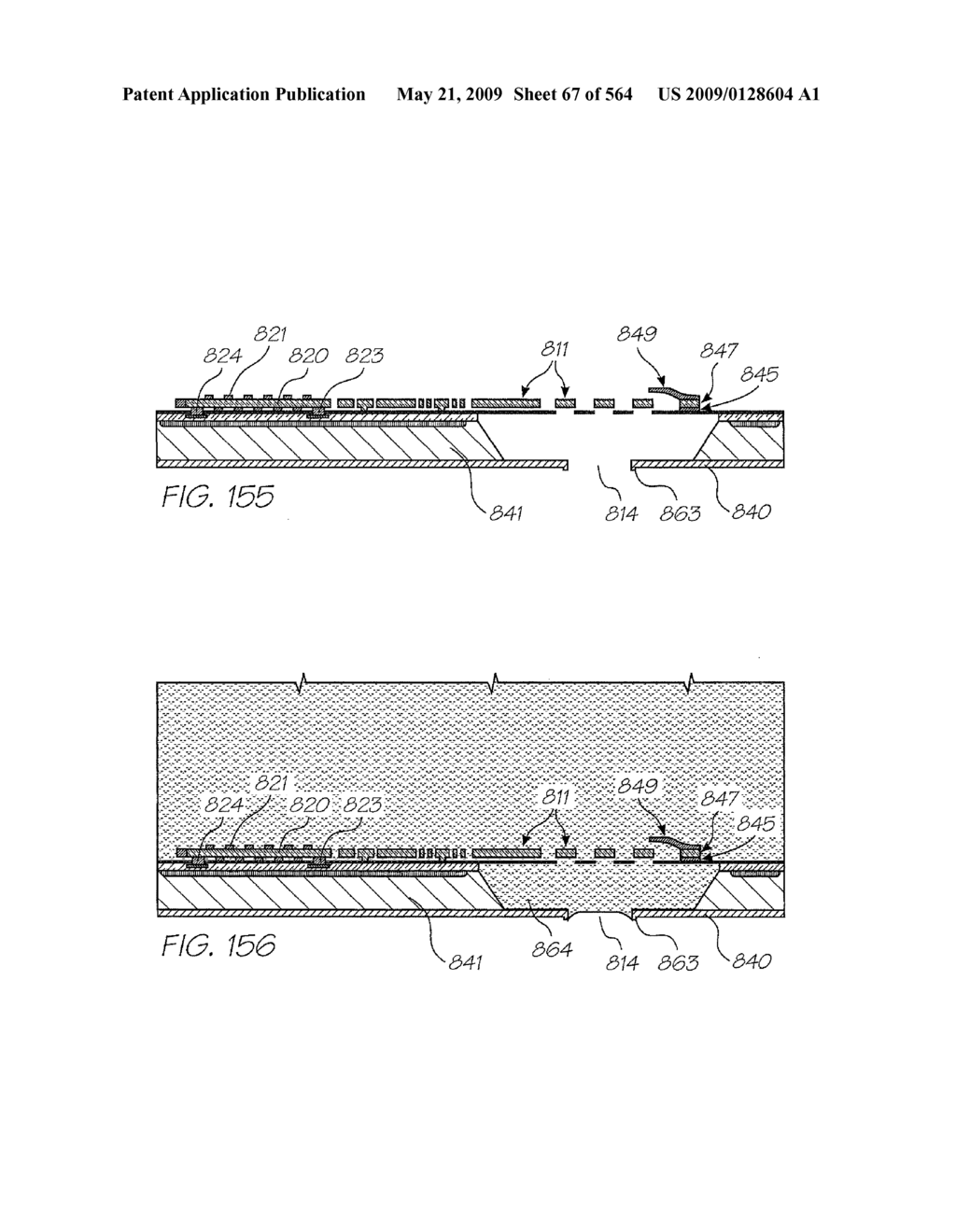 INKJET NOZZLE WITH PADDLE LAYER SANDWICHED BETWEEN FIRST AND SECOND WAFERS - diagram, schematic, and image 68