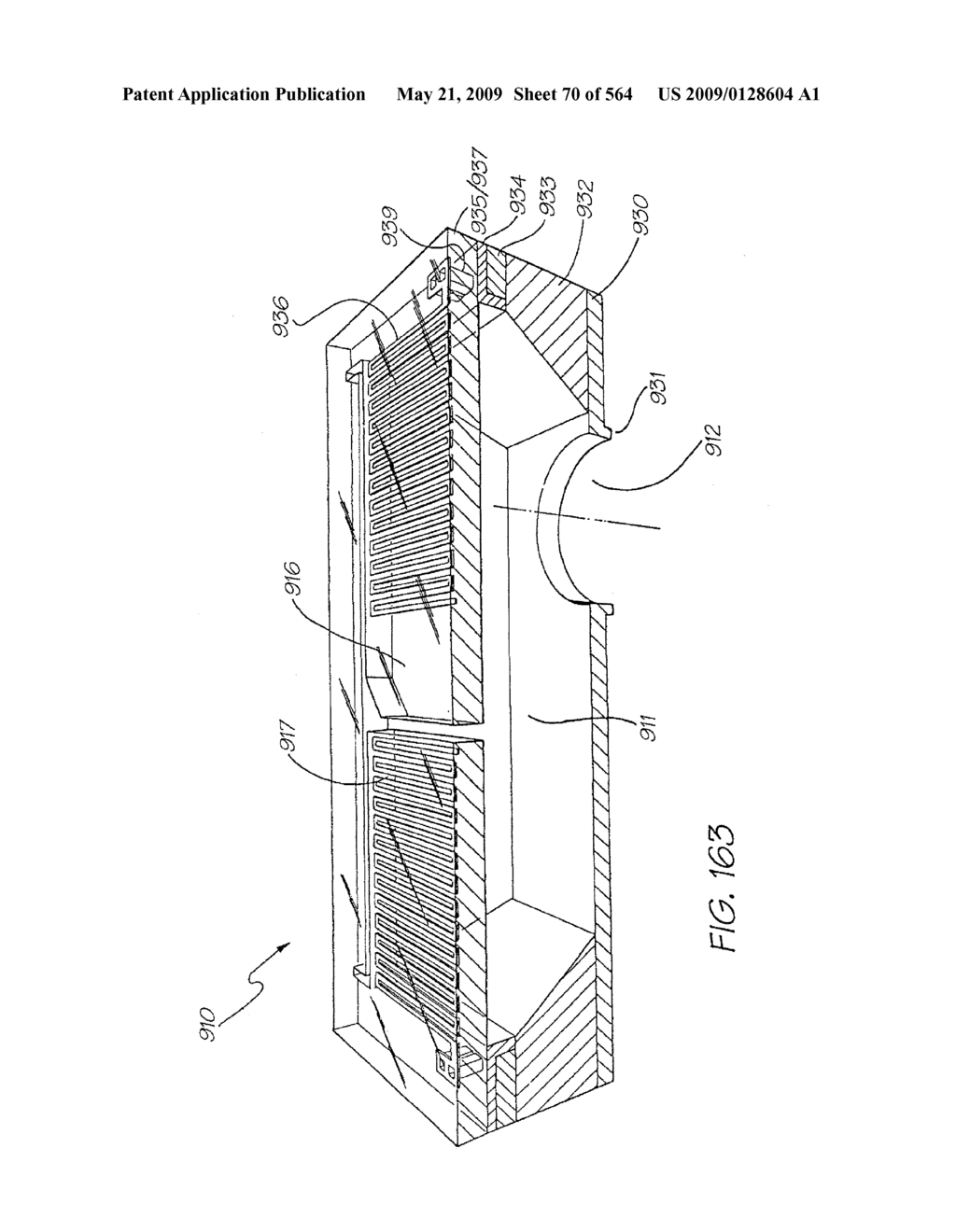 INKJET NOZZLE WITH PADDLE LAYER SANDWICHED BETWEEN FIRST AND SECOND WAFERS - diagram, schematic, and image 71