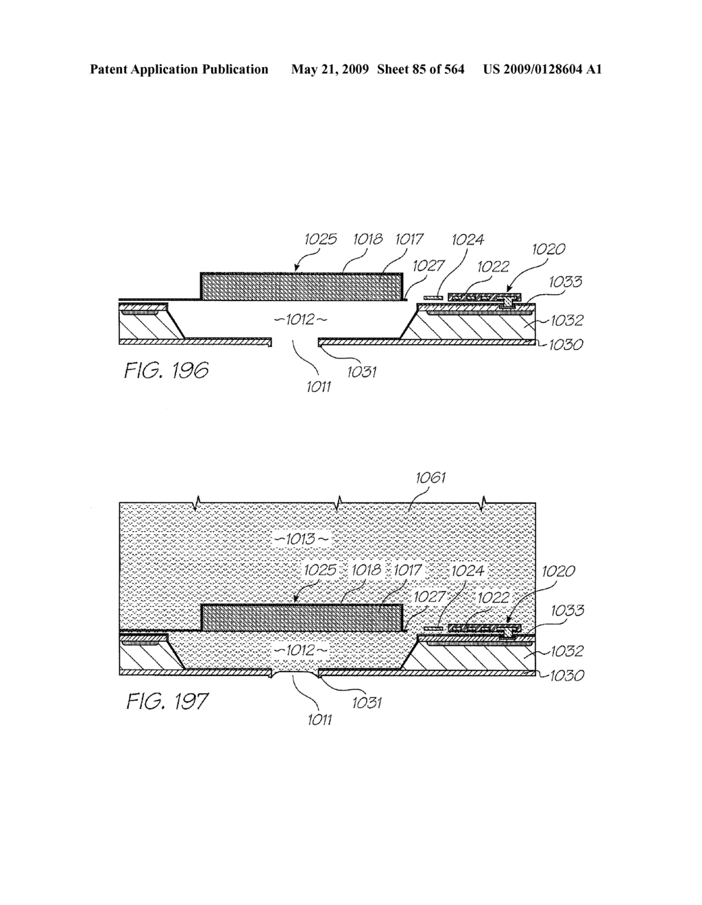 INKJET NOZZLE WITH PADDLE LAYER SANDWICHED BETWEEN FIRST AND SECOND WAFERS - diagram, schematic, and image 86