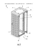 ELECTRONIC EQUIPMENT ENCLOSURE WITH EXHAUST AIR DUCT AND ADJUSTABLE FILLER PANEL ASSEMBLIES diagram and image