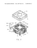 HEAT DISSIPATION DEVICE WITH FAN HOLDER diagram and image