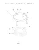 THERMAL MODULE ALLOWING ADJUSTMENT IN THE HEIGHT OF HEAT SINK RELATIVE TO FIXING RACK diagram and image