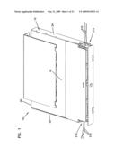 Sliding adapter panel with living hinge and forward/rearward locking diagram and image