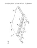 Sliding adapter panel with living hinge and forward/rearward locking diagram and image