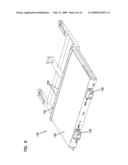 Sliding adapter panel with living hinge and forward/rearward locking diagram and image