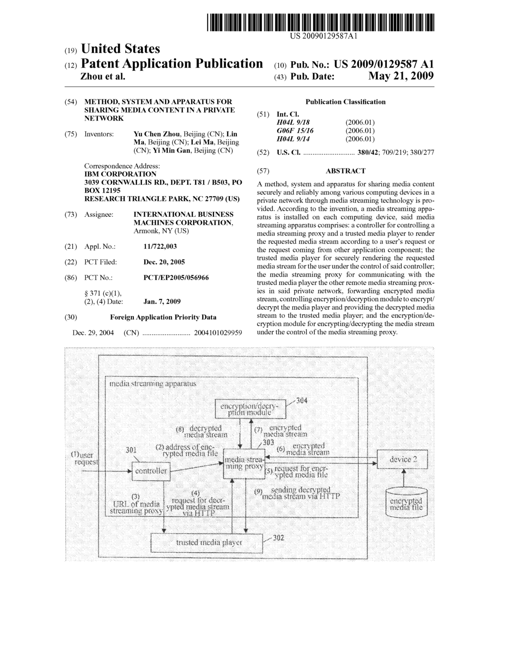 METHOD, SYSTEM AND APPARATUS FOR SHARING MEDIA CONTENT IN A PRIVATE NETWORK - diagram, schematic, and image 01