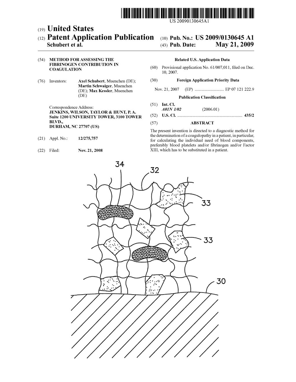 METHOD FOR ASSESSING THE FIBRINOGEN CONTRIBUTION IN COAGULATION - diagram, schematic, and image 01