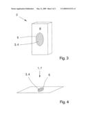 Method for using visible surfaces as advertising surfaces for aerial image and satellite recordings diagram and image